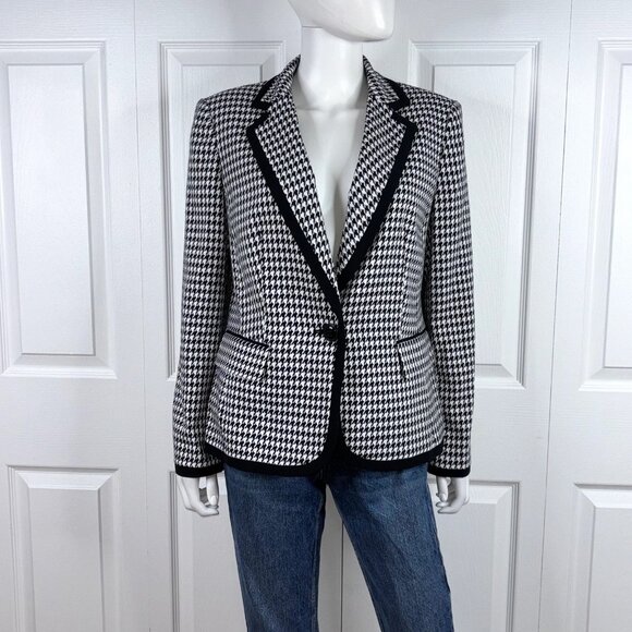 KASPER houndstooth blazer women's size 12 - Picture 1 of 2